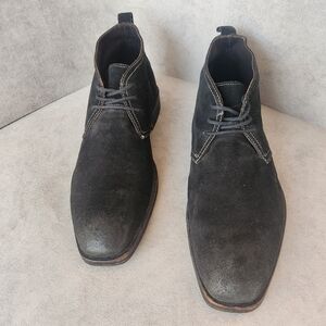 Gordon Rush Chukka Boots Men's 11.5 Black Suede Sydney Ankle Preppy Business